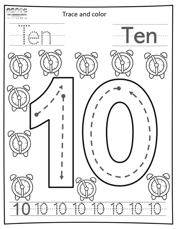 Large Tracing Number Ten